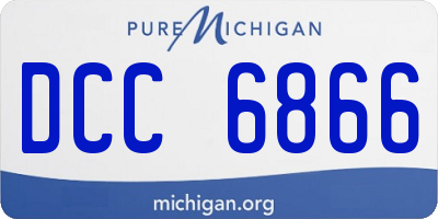 MI license plate DCC6866