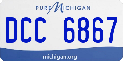 MI license plate DCC6867