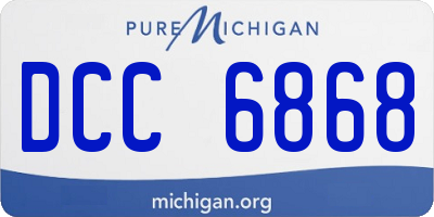 MI license plate DCC6868