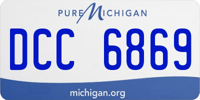 MI license plate DCC6869