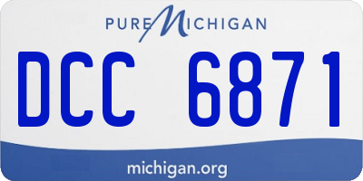 MI license plate DCC6871