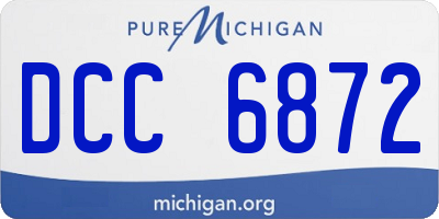 MI license plate DCC6872