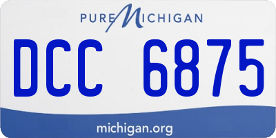 MI license plate DCC6875