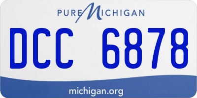 MI license plate DCC6878