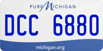 MI license plate DCC6880