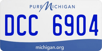 MI license plate DCC6904