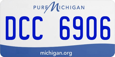 MI license plate DCC6906
