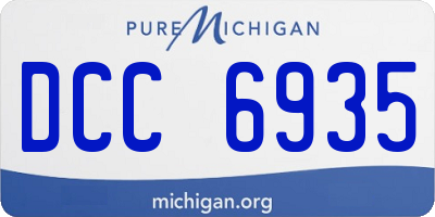 MI license plate DCC6935