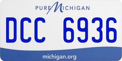 MI license plate DCC6936