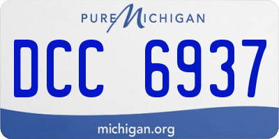 MI license plate DCC6937
