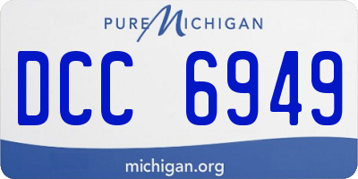 MI license plate DCC6949