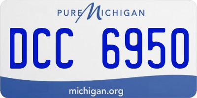 MI license plate DCC6950
