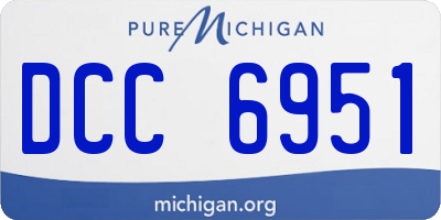 MI license plate DCC6951