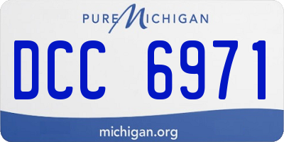 MI license plate DCC6971