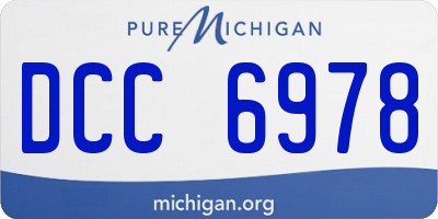 MI license plate DCC6978