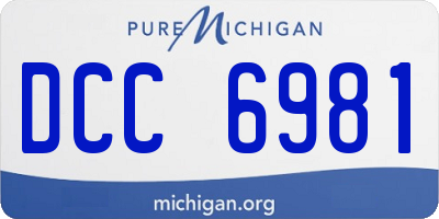 MI license plate DCC6981