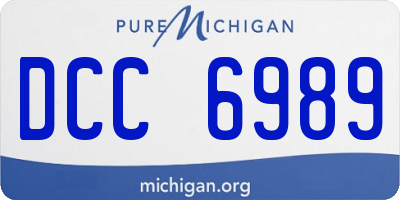 MI license plate DCC6989