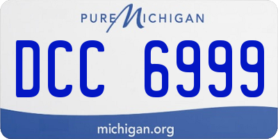 MI license plate DCC6999