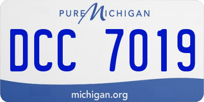 MI license plate DCC7019