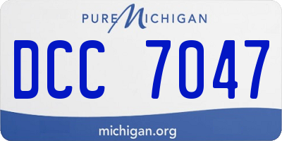 MI license plate DCC7047