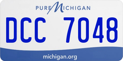 MI license plate DCC7048