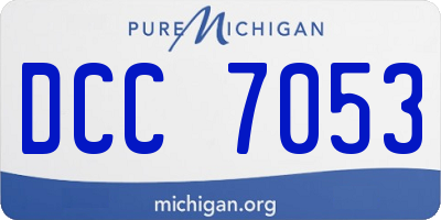 MI license plate DCC7053