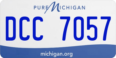 MI license plate DCC7057