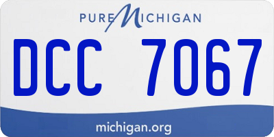 MI license plate DCC7067