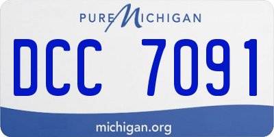 MI license plate DCC7091