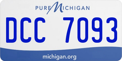 MI license plate DCC7093