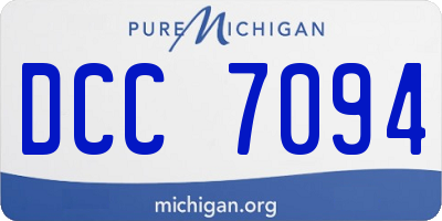 MI license plate DCC7094