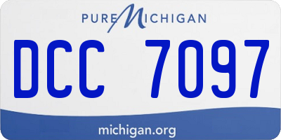 MI license plate DCC7097
