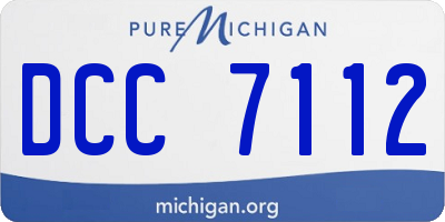 MI license plate DCC7112