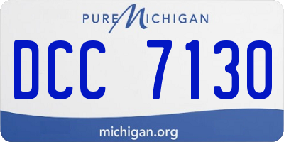 MI license plate DCC7130