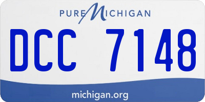 MI license plate DCC7148