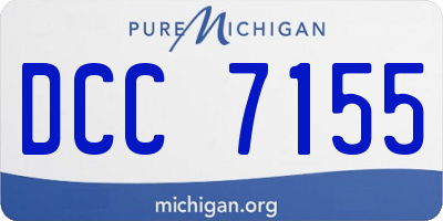 MI license plate DCC7155