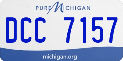 MI license plate DCC7157