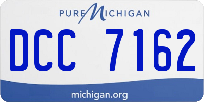 MI license plate DCC7162