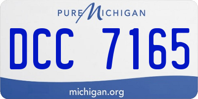 MI license plate DCC7165