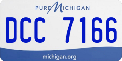 MI license plate DCC7166