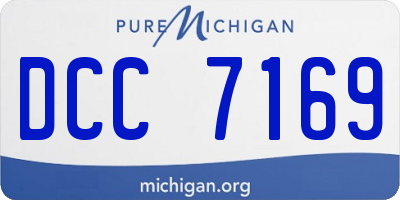 MI license plate DCC7169