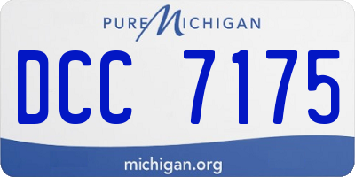 MI license plate DCC7175