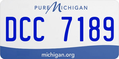 MI license plate DCC7189