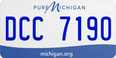 MI license plate DCC7190