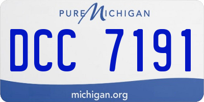 MI license plate DCC7191