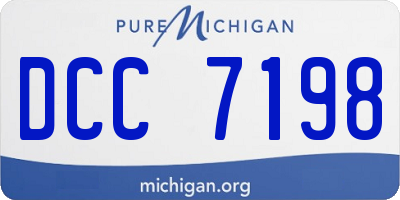 MI license plate DCC7198
