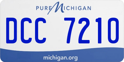 MI license plate DCC7210