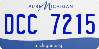 MI license plate DCC7215