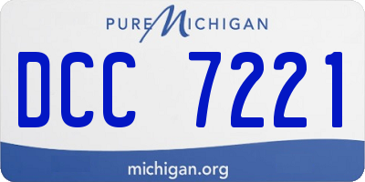 MI license plate DCC7221