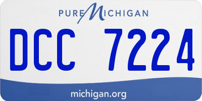 MI license plate DCC7224